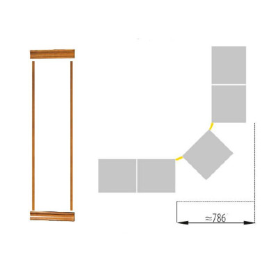 Klassische Kronenabschluss Satz für Bücherschrank Schrank System SE-LN-S507