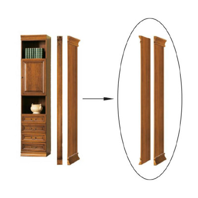  Klassisches Abschlußelement für Bücherschrank Bücherregal Schrank - Model SE-B2 