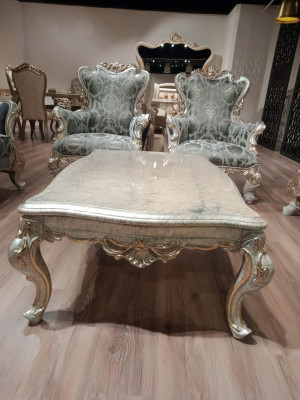 Klassischer Thron Sessel Möbel Barock Lehnstuhl Chesterfield Samt Stuhl