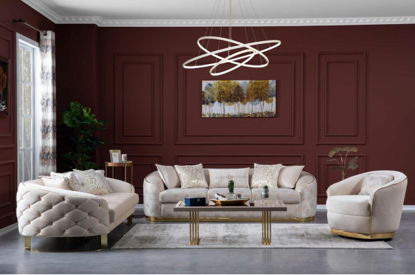 Ovale Couch Dreisitzer Couchen Möbel Sofa Einrichtung Wohnzimmer Sofas