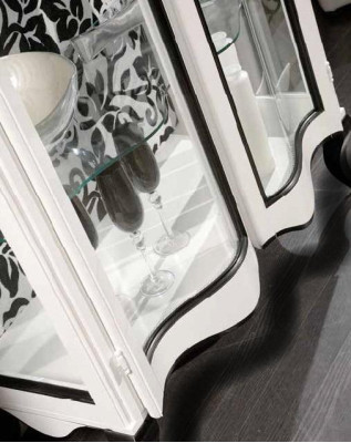 Luxus Holz Vitrine Anrichte Design Schränke Weiß Italienische Möbel Neu Schrank 