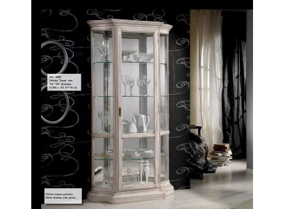 Vitrine Glasschrank Weiß Luxus Italienische Möbel Vitrinen Schränke Wohnzimmer