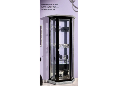 Vitrine Glasschrank Schwarz Luxus Italienische Möbel Vitrine Schränke Wohnzimmer