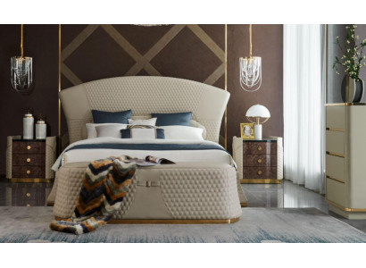 Schlafzimmer Bett Hocker 2x Nachttisch Komplette Sets Leder Möbel