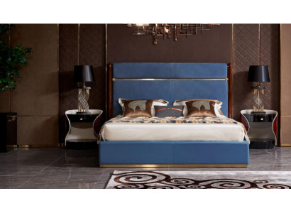 Design Bett 2x Nachttisch 3 tlg. Schlafzimmer Set Luxus komplett Garnitur