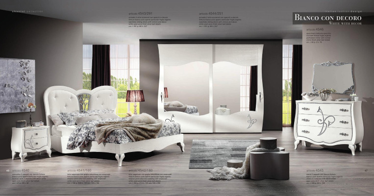 Schlafzimmer Bett Nachttisch Kleiderschrank Kommode Spiegel Neu 6tlg Luxus Set