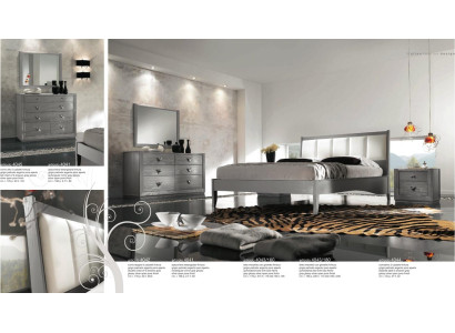 Schlafzimmer Bett Nachttisch Kommode Spiegel Garnitur Gruppe Doppel Neu Set 5tlg