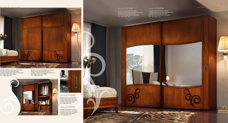 Kleiderschrank Schiebetüren Schlafzimmer Schrank Wand Schränke Holz Schwebetüren