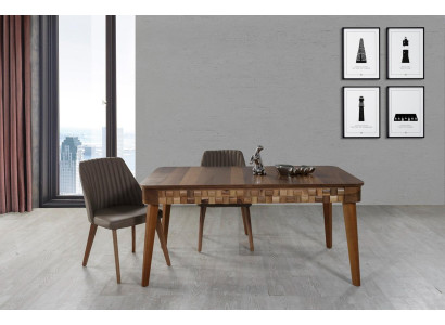 Italienisches Esszimmer Essgarnitur Tisch 2x Stühle Gruppe 3tlg. Essgruppe Set