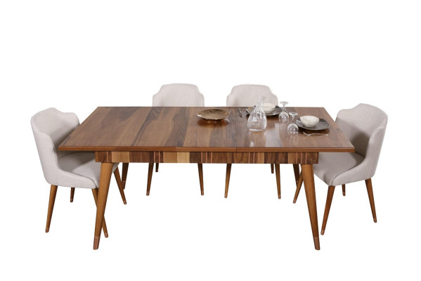Esstisch Holz Tische Stil Möbel Tisch italienischer Luxus 160 x 90 Holztische