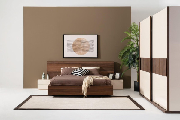 Luxus Schlafzimmer Bett Doppel Betten Design Möbel 180x200 cm braun Hotel