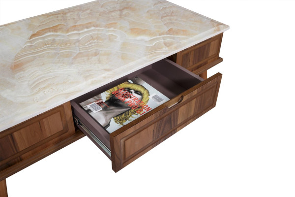 Design Couchtisch Wohnzimmer Steinoptik Tisch Beistelltisch Tische 160x68cm 