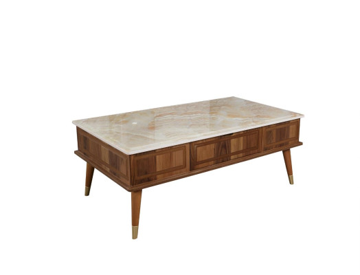 Design Couchtisch Wohnzimmer Steinoptik Tisch Beistelltisch Tische 160x68cm 