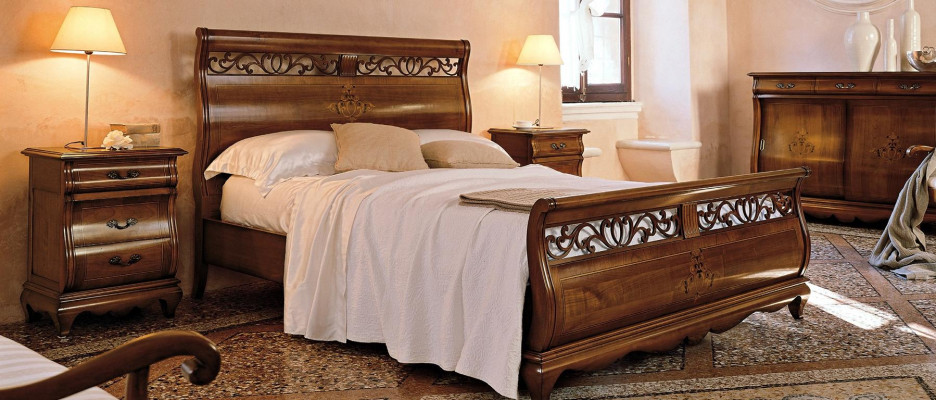 Doppelbett 2 Nachttische Massivholz Schlafzimmermöbel Massivholz Set Neu