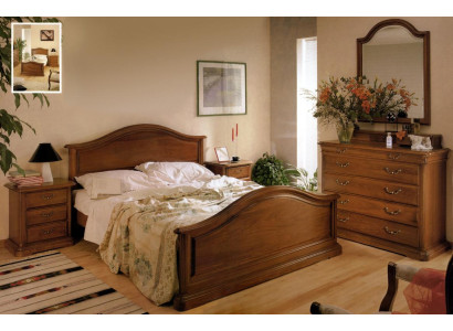 Bett Nachttisch Schrank Schrank Schlafzimmer Kommode Naturholz Neues Set 5tlg.