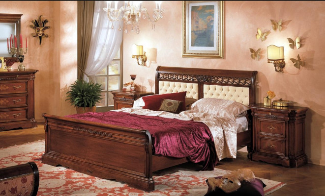 Schlafzimmer Bett Nachttisch Kleiderschrank Kommode Hotel Doppel Neu Set 3tlg.