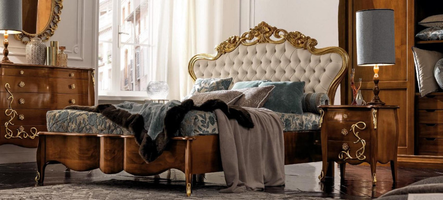 Betten Garnitur Bett Luxu Klassisches Schlafzimmer Hotel Bett Barock Möbel Holz