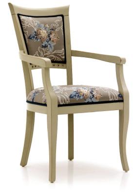 Esszimmerstuhl Art déco Armlehne Esszimmer Stühle Design Textil Luxus Mehrfarbig