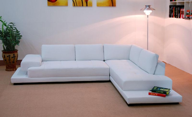 Ecksofa Leder Sofa Couch Polster Eck Sitz Wohnlandschaft Garnitur