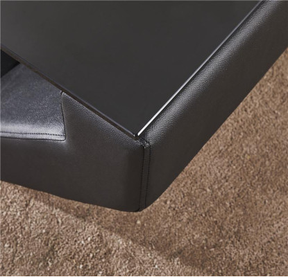 Edler Luxus Couchtische Glas Design Couch Tisch Sofa Beistell Leder Tische