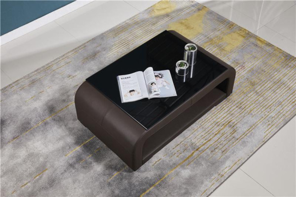 Ledertisch Couchtisch Glastisch Sofa Beistell Tisch Tische Couchtische