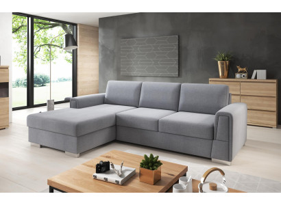 Wohnlandschaft Ecksofa L-Form Sofa Couch Design Couch Textil Deko Modern