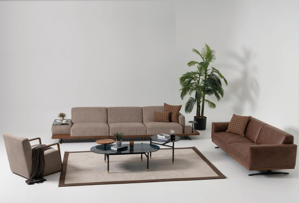 Sessel 1 Sitzer Sofa Textil Stoff Couchen Polster Design Möbel Neu Grau