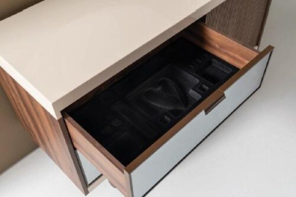Modern Schlafzimmer Nachttisch Konsolen Beistelltische Beige Holz