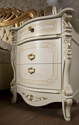 Doppelbett Schlafzimmer Möbel Schrank Nachttisch mit Schubladen Kommode 5tlg