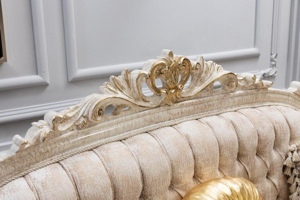 Chesterfield 3 Sitzer Designer Sofa Luxus Polster Sofas Couchen Stoff Textil Neu