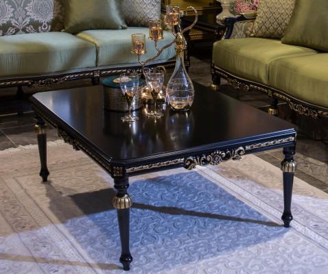 Schwarzer Couchtisch Couchtische Wohnzimmer Holz Tisch Beistelltisch Neu