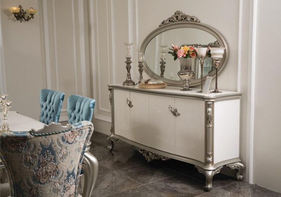 Luxus Kommode Spiegel Gruppe Holz Konsole Sideboard Schubladen Konsolen