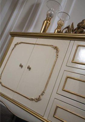Italienische Möbel Kommode Gold Barock Rokoko Sideboard Kommoden Holz