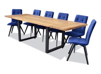 Klassischer Garnitur Esstisch Tisch Holz Esszimmer 6x Stuhl Set Stühle 7 tlg.Set