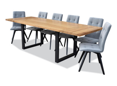 Esstisch 6x Stühle Klassische Garnitur Esszimmer 7tlg.Set Rechteckig Tisch Stuhl