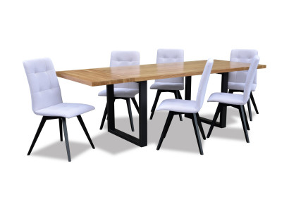 Ess Zimmer Holz Tisch Design Wohn Set Garnitur Set Klassische Möbel 7 tlg. Neu