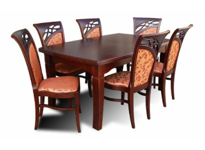 Designer Möbel Tisch 6x Stühle Ess Zimmer Sitz Tische Garnitur Holz 7tlg. Set