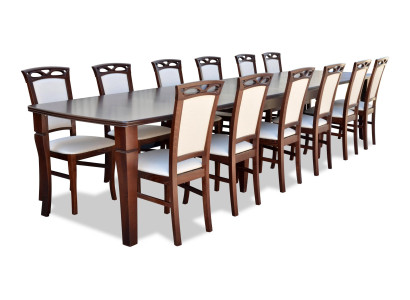 Esstisch 12 x Stühle Esszimmer Set Essgruppe Moderne Stuhle Tisch Tische 13tlg.