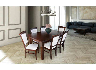 Komplette Essgarnitur 7tlg. Esszimmer Garnitur Set Modern Tisch 6x Stühle Stuhl