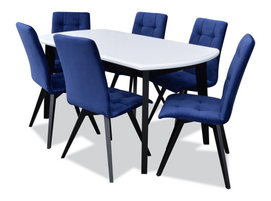Komplett Set Esstisch Esszimmer 6x Stühle Set Holz Ess Gruppe Tisch Tische 7tlg