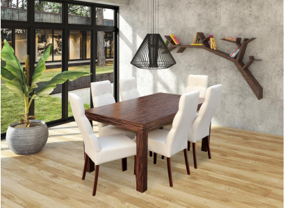 Klassischer Esstisch Tisch Holz Garnitur Esszimmer 6x Stuhl Set Stühle 7 tlg.Set