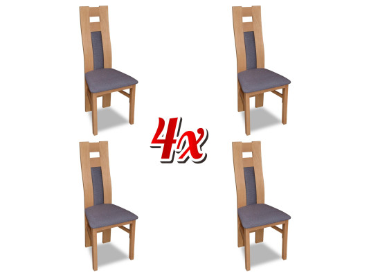 Gruppe Sitz Polster Lehn Stühle Garnitur Holz Massiv Luxus Sessel Set 4x Stuhl