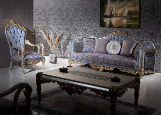 Design Sofa 3 Sitzer Polster Luxus Klassische Textil Sofas Chesterfield