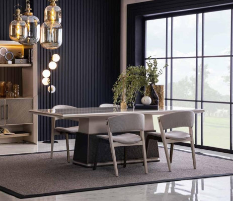 Luxus Esstisch Esstische Tisch Essgarnitur Essgruppe Tische 4x Lehnstühle Stuhl
