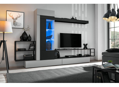 Moderne Design Wohnwand TV-Ständer Holz Wand Regale Luxus Wohnzimmer Einrichtung