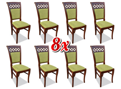 Stuhl 8x Esszimmer Polsterstuhl Lounge Textil Sitz Sessel Set Neu Club Fernseh
