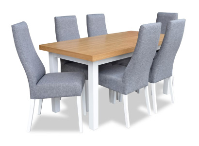 Esszimmer Komplett Garnitur Tisch 4x Stuhl Set 7tlg. Esstisch Holz Essgruppe Neu