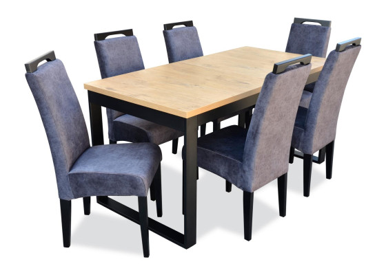 Klassisches Esszimmer Set Rechteckig Tisch 6 Stühle Sessel Gruppe Garnitur 7tlg.