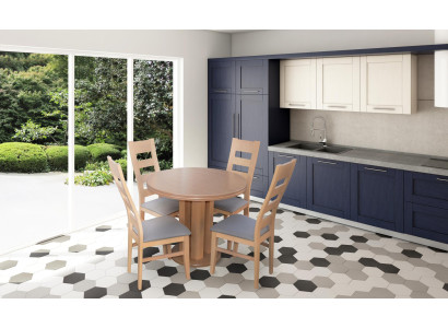 Esstisch 4 x Stühlen Esszimmer Set Essgruppe Holz Tisch 5tlg. Gruppe Garnitur