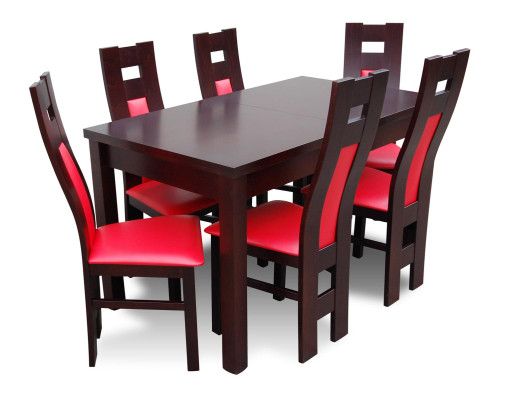 Komplett Set Esstisch + 6 Stühle Esszimmer Set HolzTische Ess Gruppe Tisch 7tlg